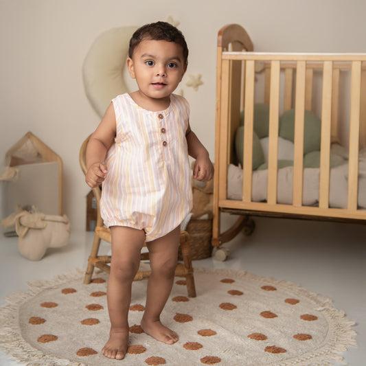 Fruity Fun Stripe Organic Bubble Romper