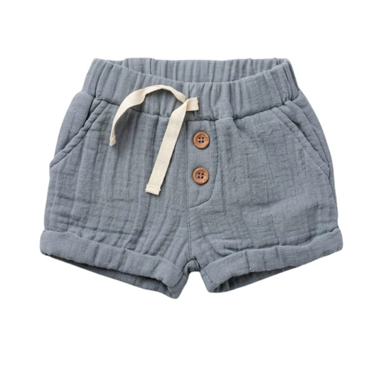 Aqua Organic Muslin Turn-up Shorts