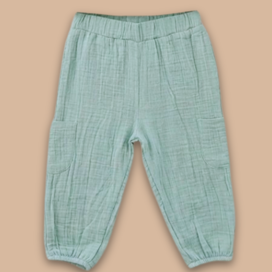 Teal Organic Muslin Lounge Pants