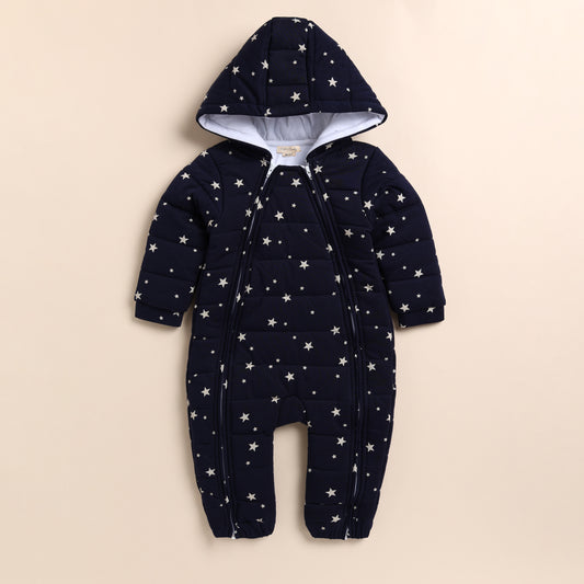 Buy Navy Star Baby Quilted Sleep Suit Online