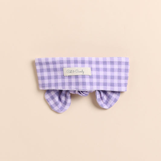 Orchid Gingham Organic Head Band