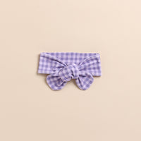 Load image into Gallery viewer, Orchid Gingham Organic Head Band
