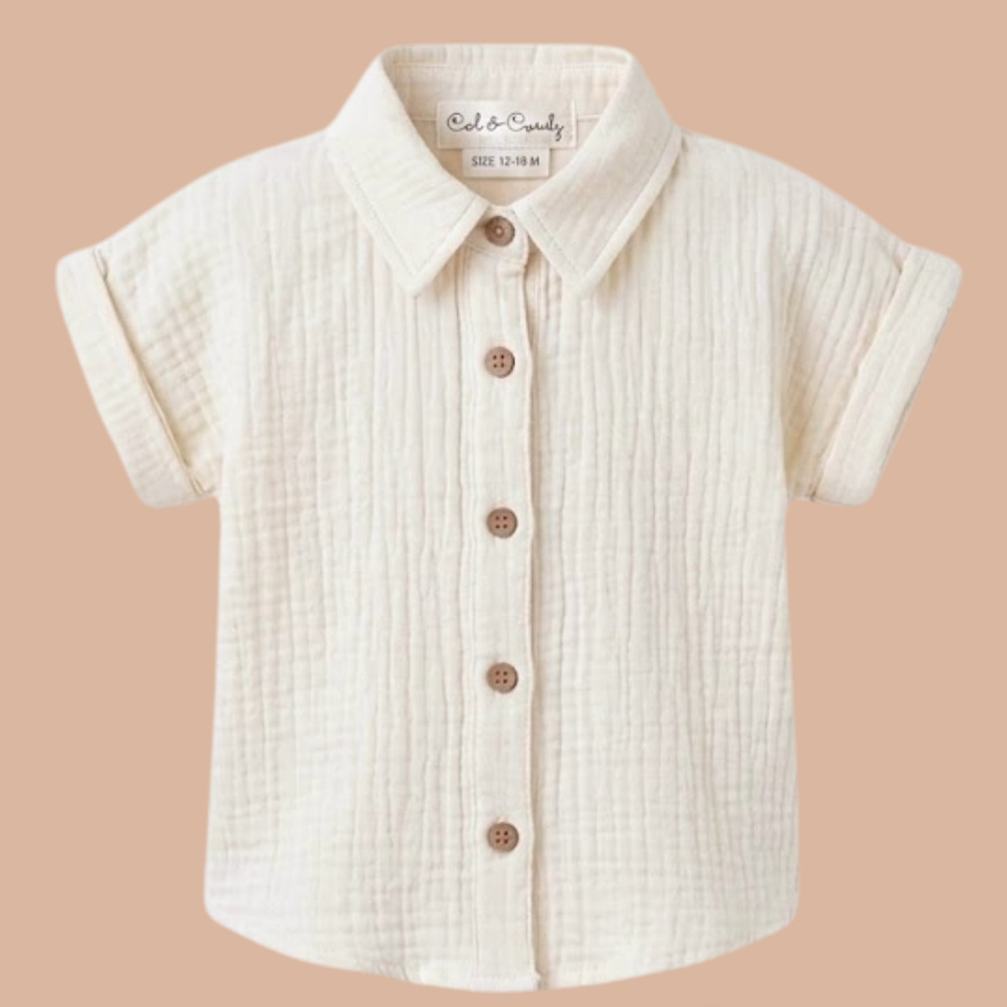 Milk Organic Muslin Jhabla Set Oversized Shirt with shorts