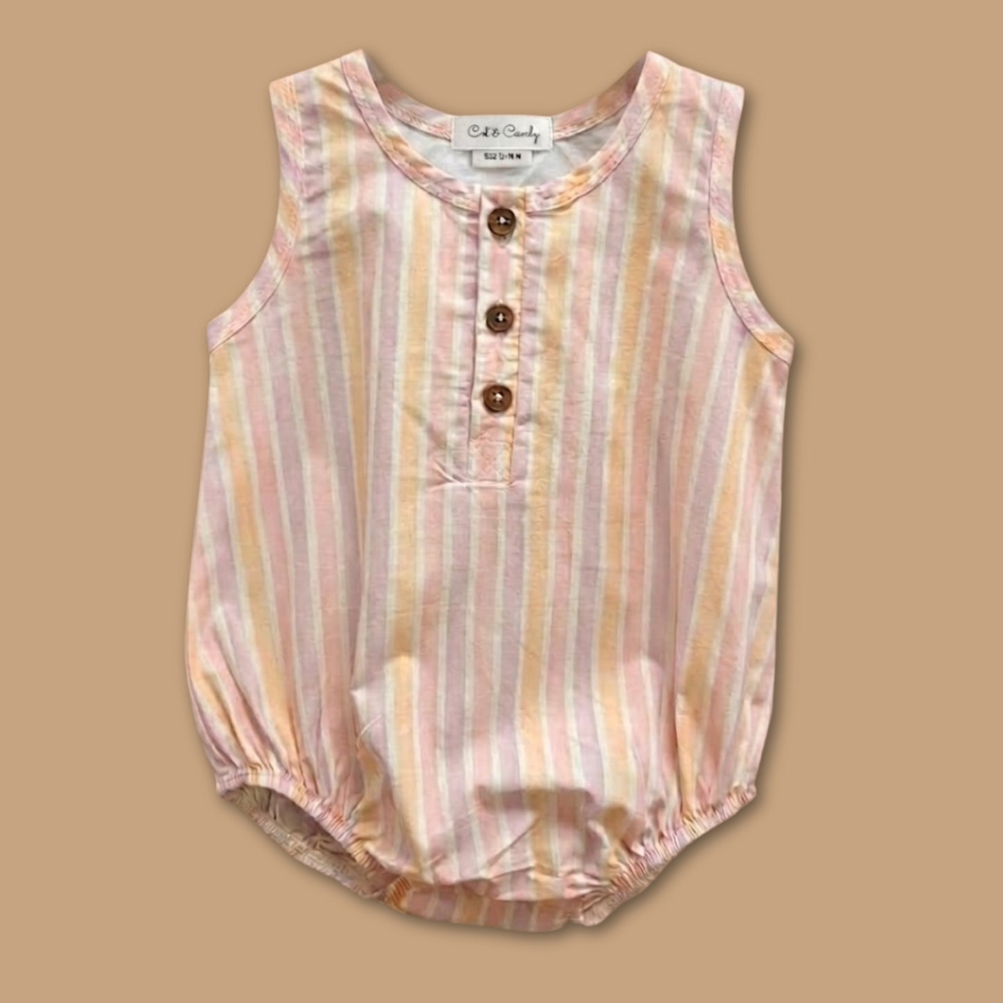 Fruity Fun Stripe Organic Bubble Romper