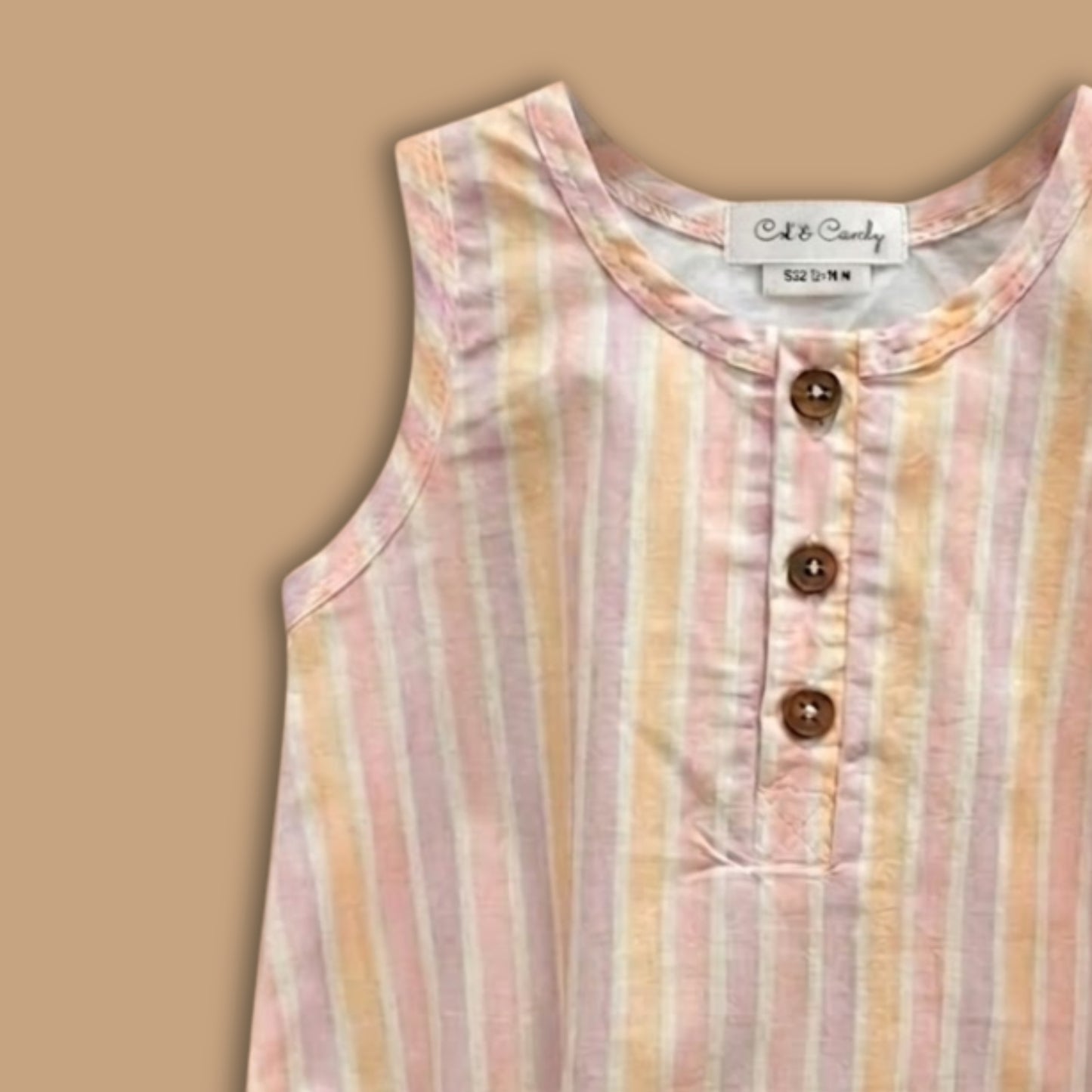 Fruity Fun Stripe Organic Bubble Romper