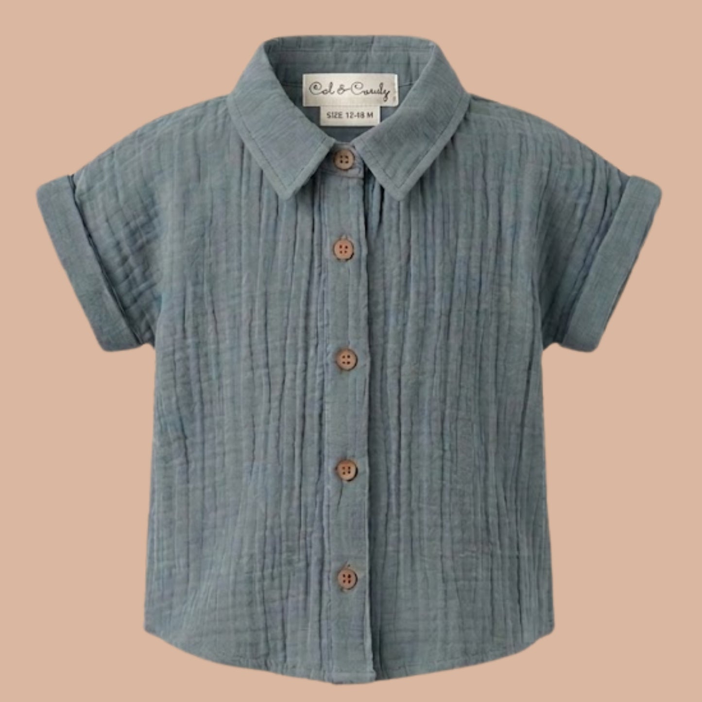 Aqua Organic Muslin Jhabla Set Oversized Shirt with shorts