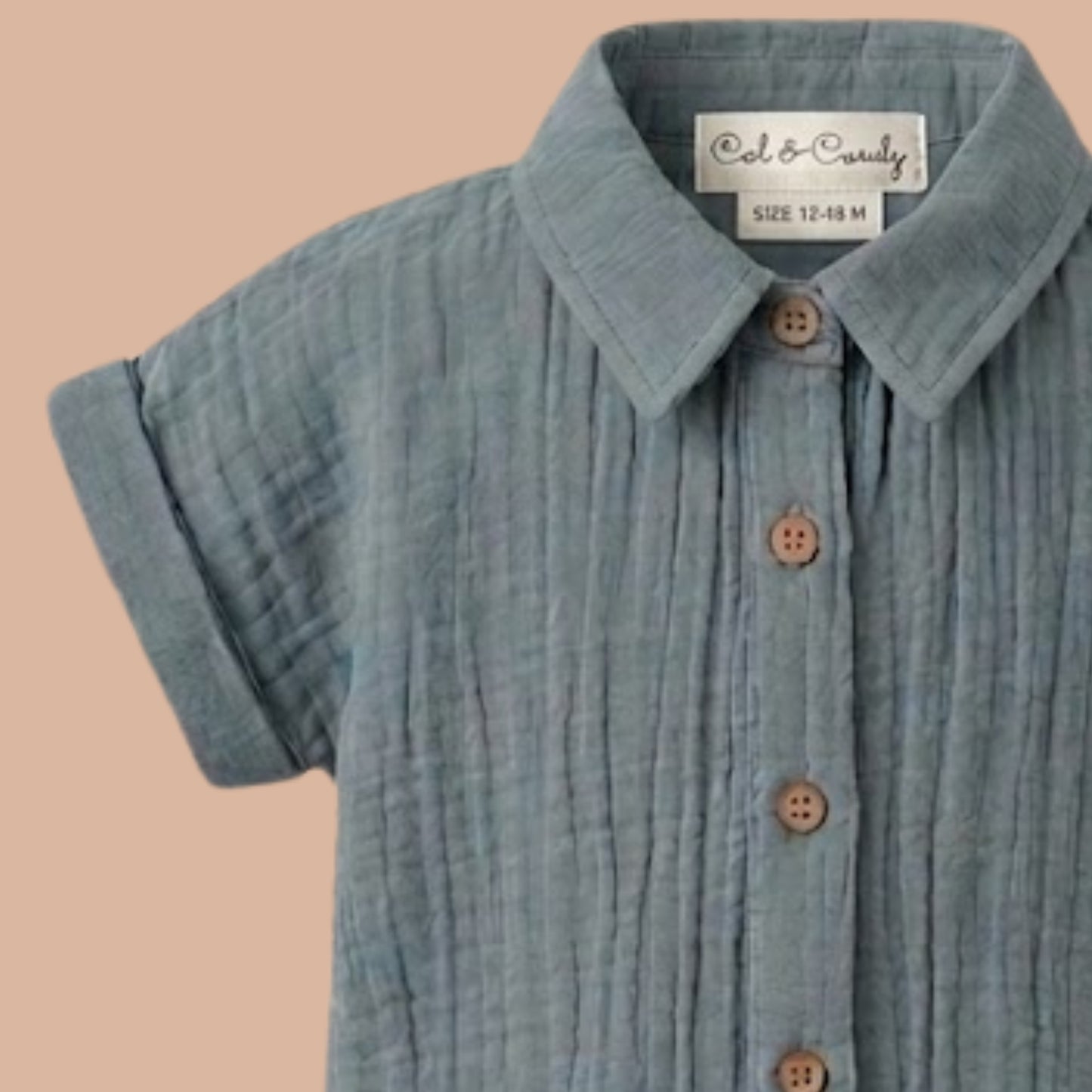 Aqua Organic Muslin Jhabla Set Oversized Shirt with shorts