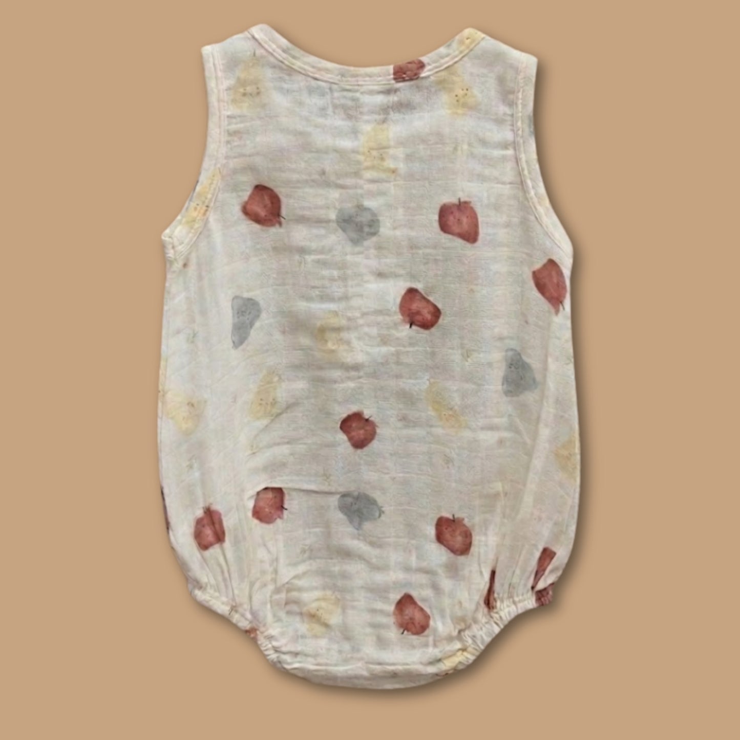 Fruity Fun Print Organic Muslin Bubble Romper