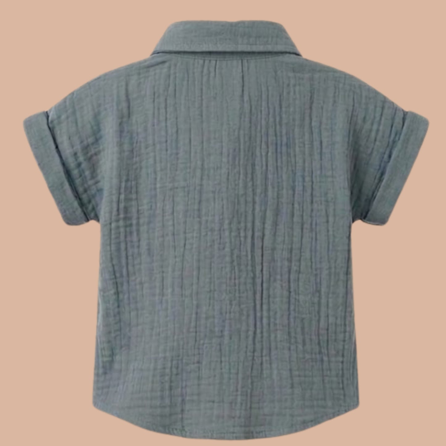 Aqua Organic Muslin Jhabla Set Oversized Shirt with shorts