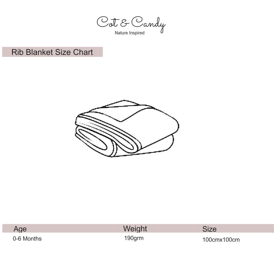 Blush Pink Organic Rib Swaddle Wrap for 0-6 months baby