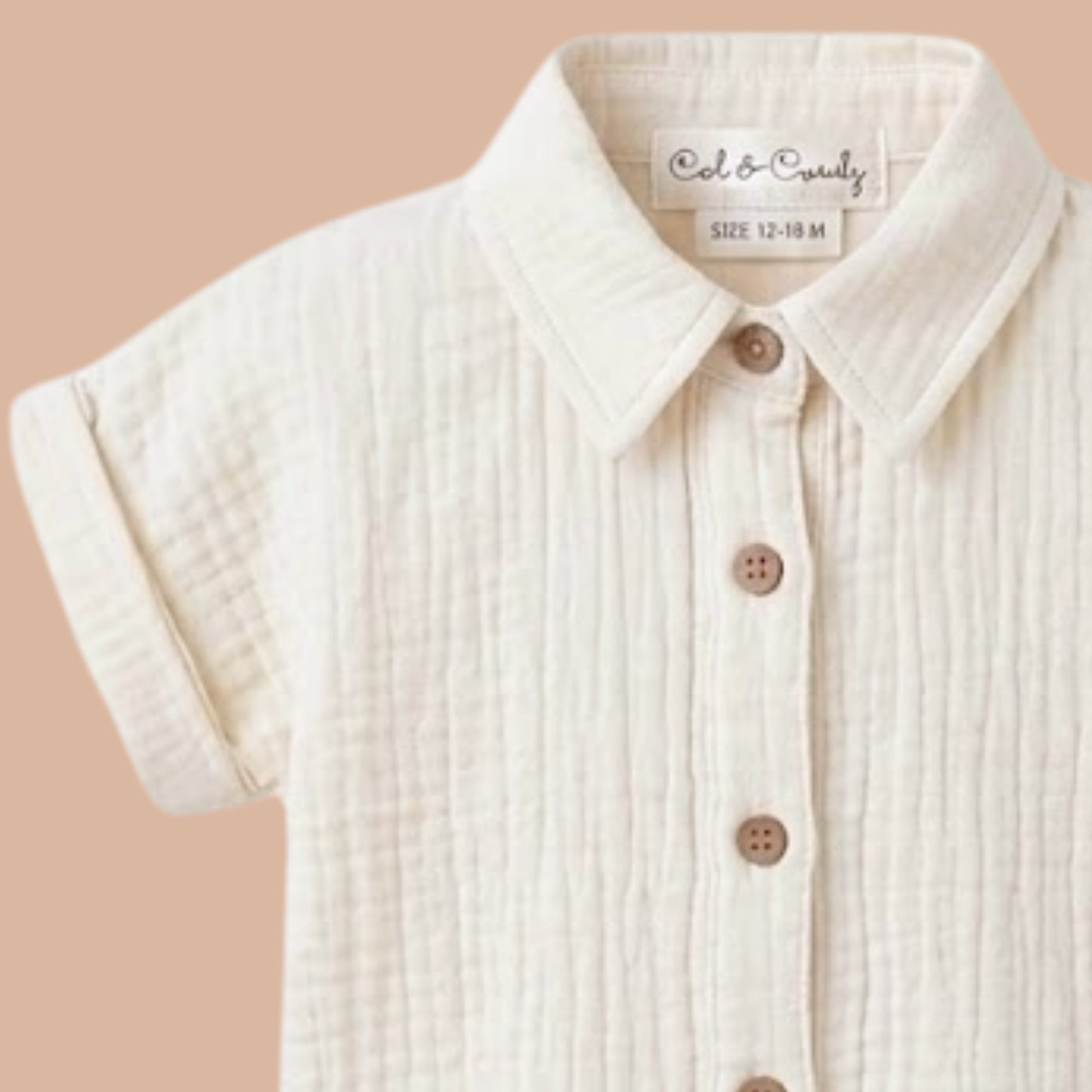 Milk Organic Muslin Jhabla Set Oversized Shirt with shorts
