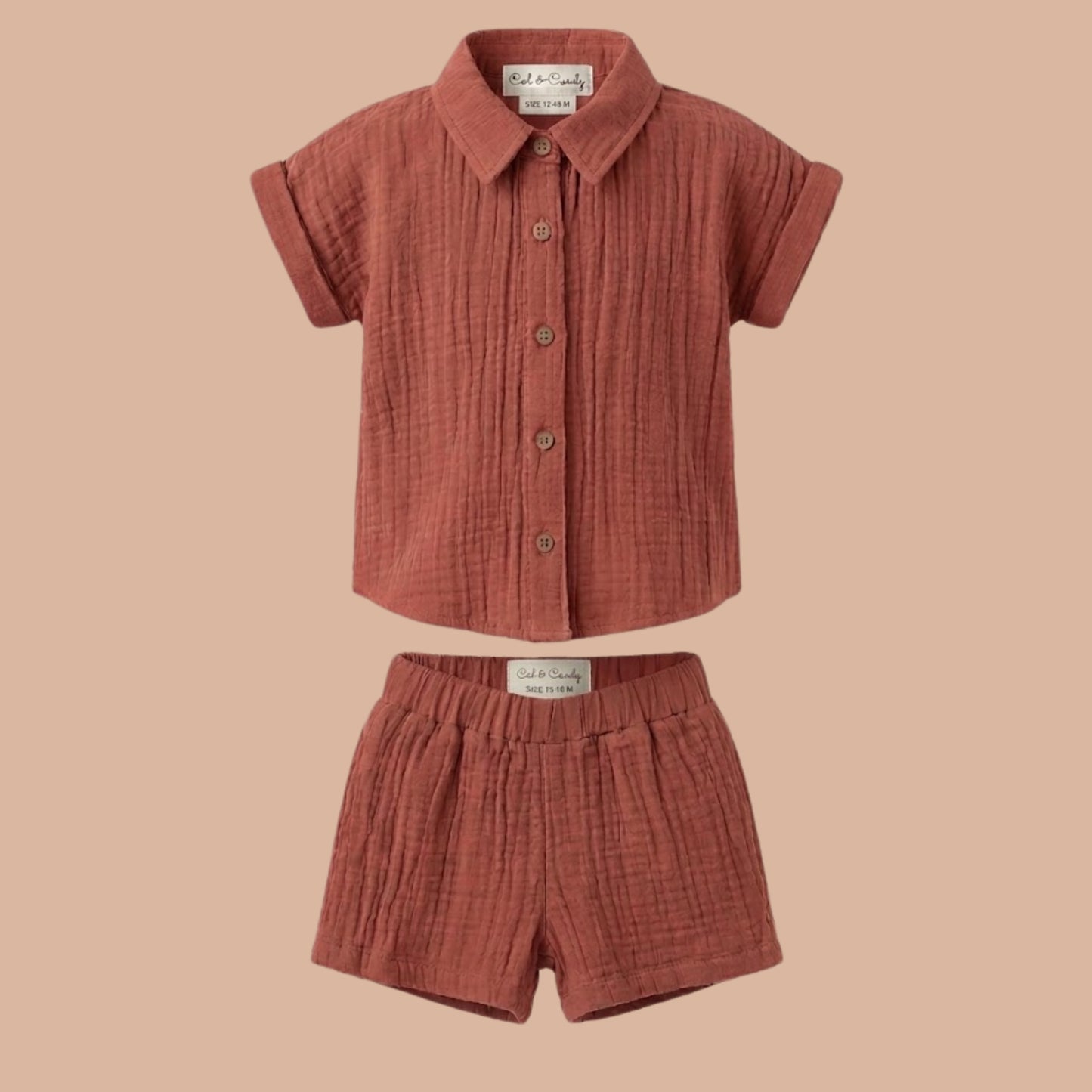 Picante Organic Muslin Jhabla Set Oversized Shirt with shorts