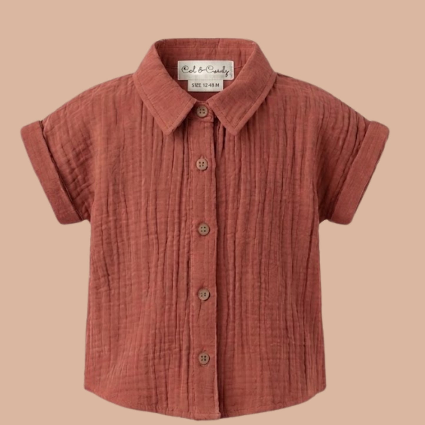 Picante Organic Muslin Jhabla Set Oversized Shirt with shorts
