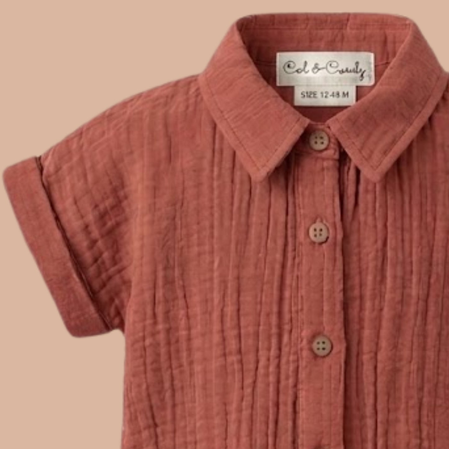 Picante Organic Muslin Jhabla Set Oversized Shirt with shorts