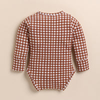 Load image into Gallery viewer, Ginger Gingham Organic Long Sleeve Bodysuit
