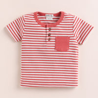 Load image into Gallery viewer, Berry Stripe Organic Short Sleeve Tshirt
