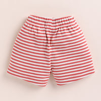 Load image into Gallery viewer, Berry Stripe Organic Shorts for baby boy
