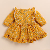 Load image into Gallery viewer, Purchase Vintage Floral Organic Long Sleeve Ruffle Dress for your 18-24 months baby - CotandCandyBaby
