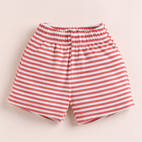 Load image into Gallery viewer, Berry Stripe Organic short for baby girl
