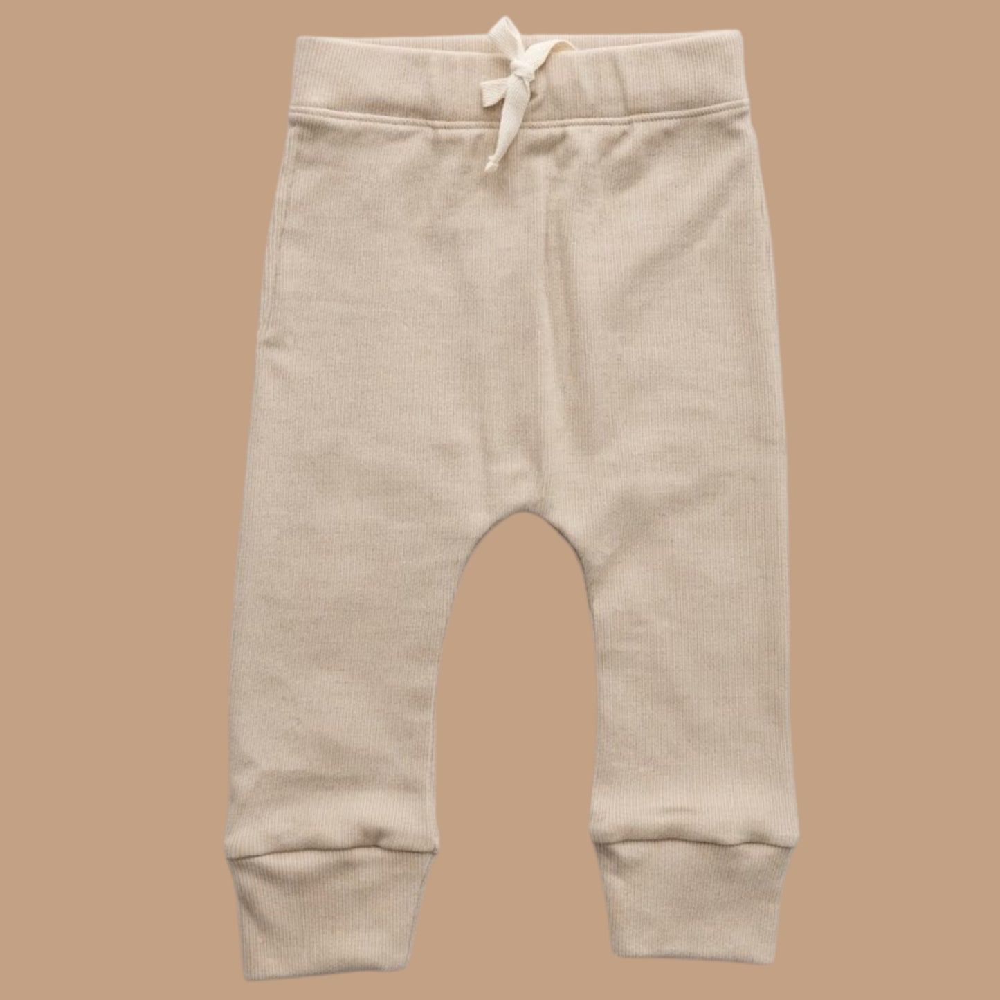 Almond Peach Organic Drawstring Leggings