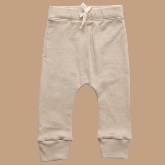 Almond Peach Organic Drawstring Leggings