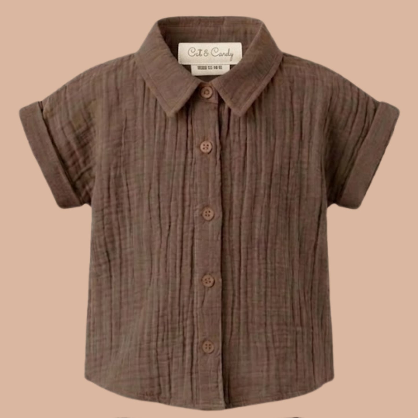 Cocoa Whisper Organic Muslin Jhabla Set Oversized Shirt with shorts