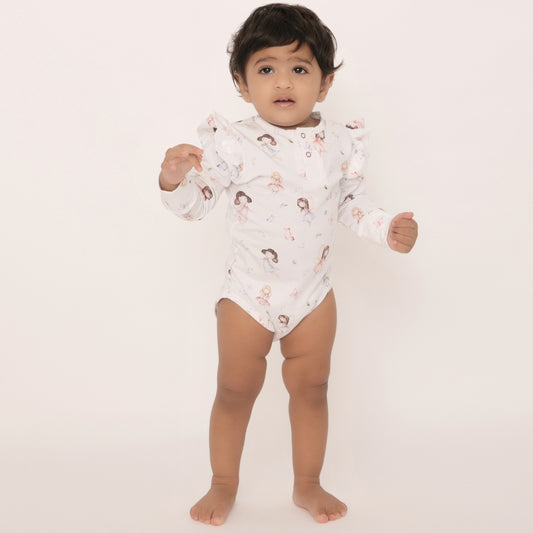 Fairytale Collection Organic Long Sleeve Frill Bodysuit