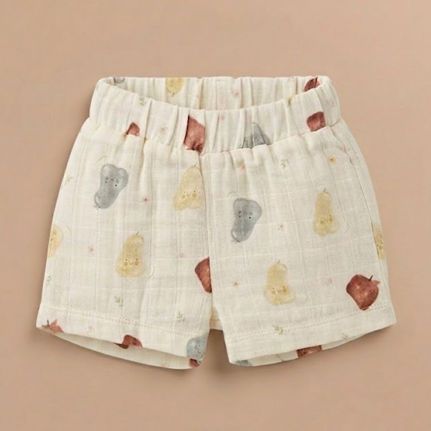 Fruity Fun Print Organic Muslin Jhabla Set Oversized Shirt with shorts
