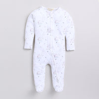 Load image into Gallery viewer, Order Constellation Bear Organic Footed Sleepsuit for your 6-12 months baby - CotandCandyBaby
