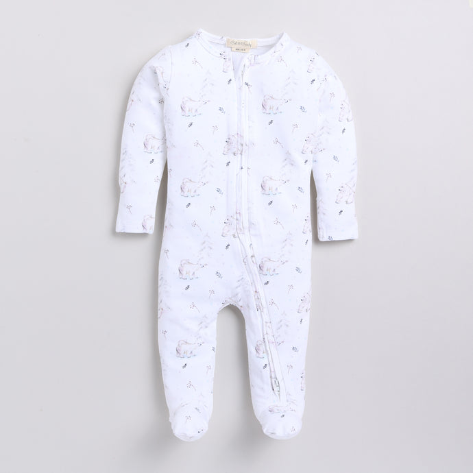 Order Constellation Bear Organic Footed Sleepsuit for your 6-12 months baby - CotandCandyBaby