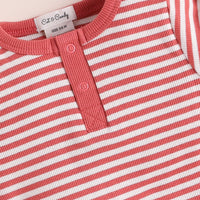 Load image into Gallery viewer, Short Sleeve Bodysuit - Berry Stripe
