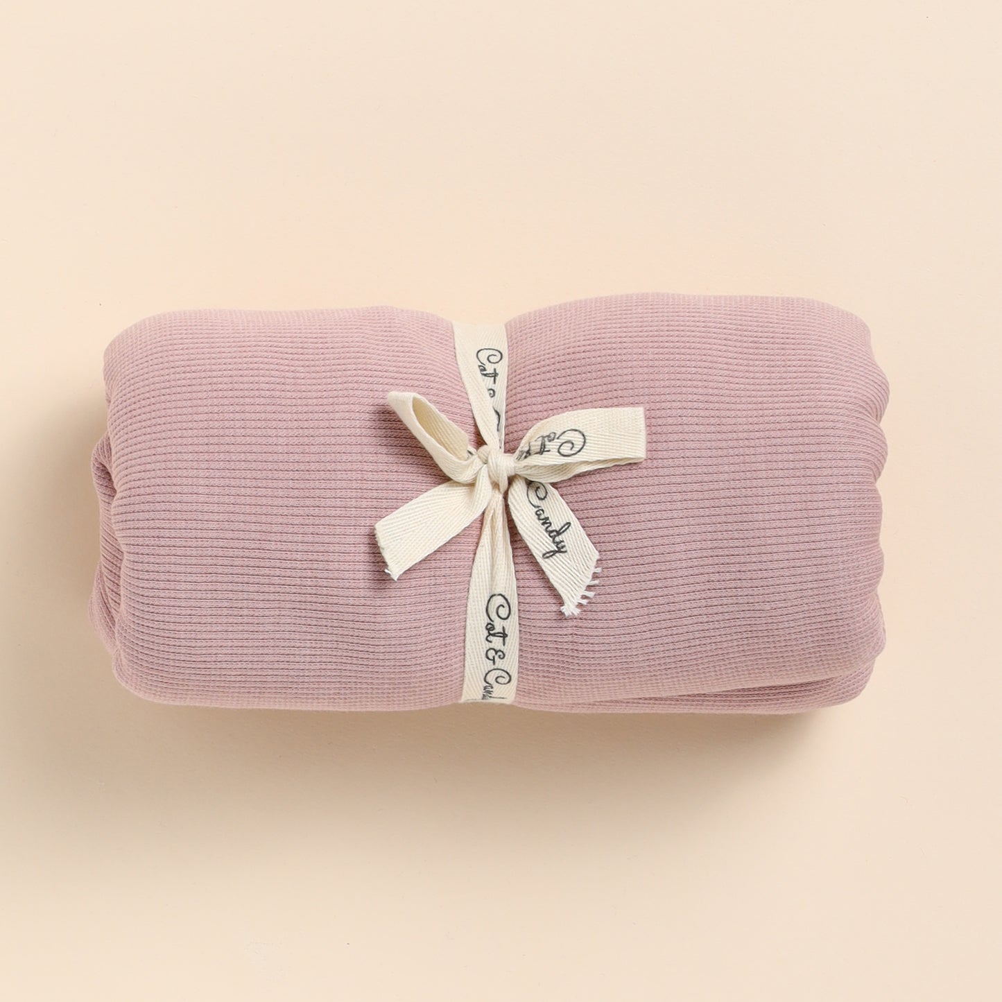 Blush Pink Organic Rib Swaddle Wrap