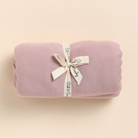 Load image into Gallery viewer, Blush Pink Organic Rib Swaddle Wrap
