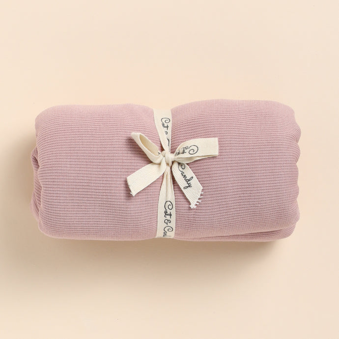 Blush Pink Organic Rib Swaddle Wrap