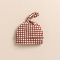 Load image into Gallery viewer, Ginger Gingham Organic Beanie
