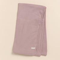 Load image into Gallery viewer, Blush Pink Organic Rib Swaddle Wrap for infant baby
