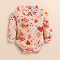 Load image into Gallery viewer, Shop Flora Organic Neck Frill Long Sleeve Bodysuit for your 3-6 months baby - CotandCandyBaby
