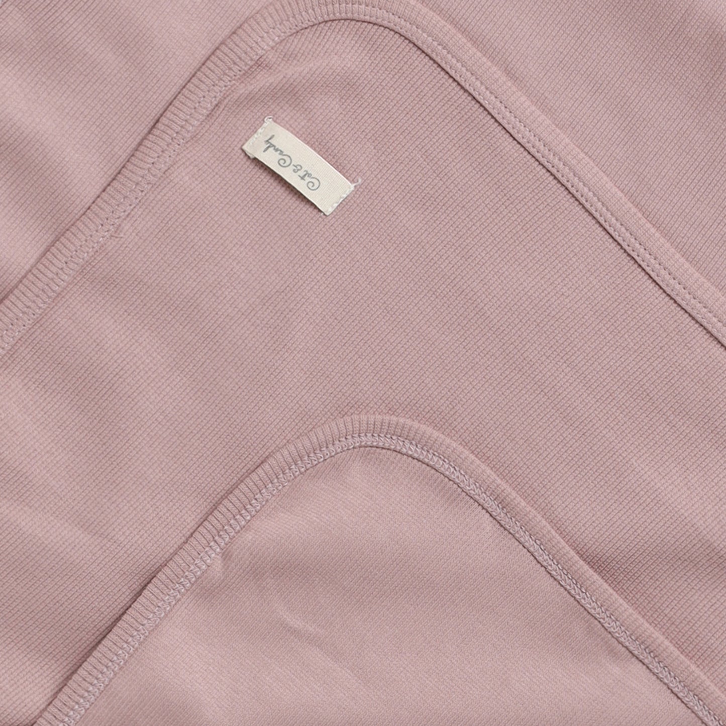 Blush Pink Organic Rib Swaddle Wrap for newborn baby