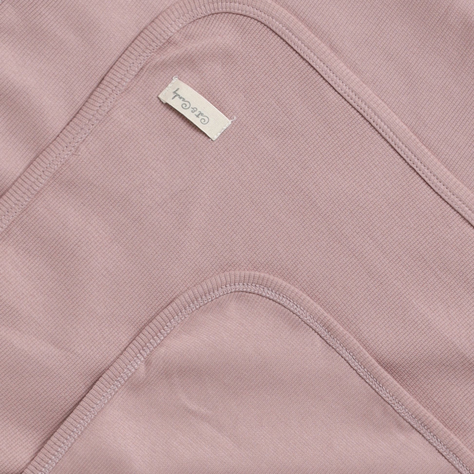 Blush Pink Organic Rib Swaddle Wrap for newborn baby
