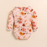 Load image into Gallery viewer, Shop Flora Organic Neck Frill Long Sleeve Bodysuit for your newborn to 24 months baby - CotandCandyBaby
