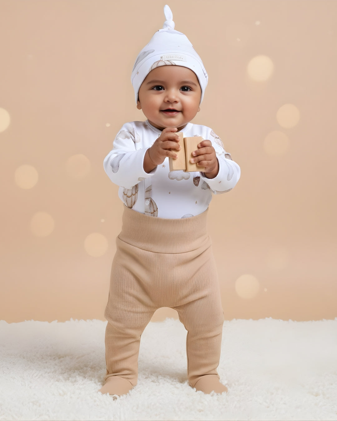 Latte Organic Footed Pant