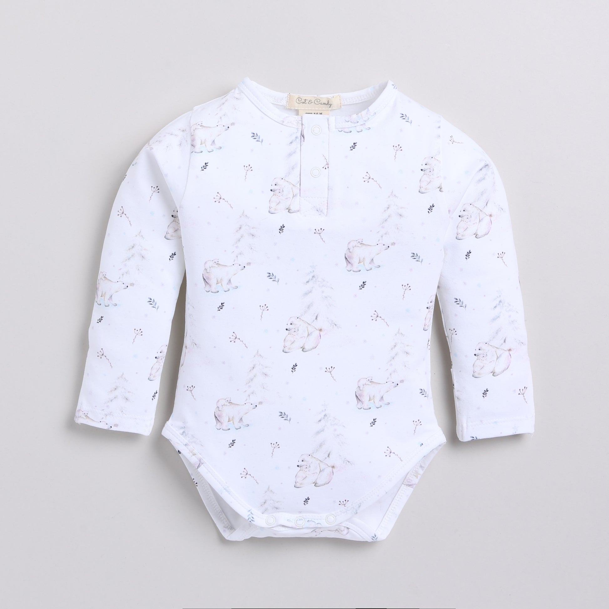 Order Constellation Bear Organic Long Sleeve Bodysuit for your 6-12 months baby - CotandCandyBaby