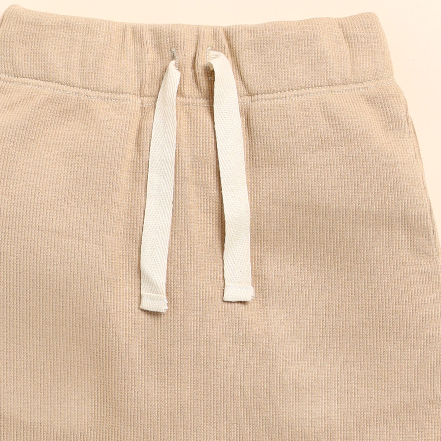 Little Roar Organic Long Sleeve Envelope Bodysuit With Latte Drawstring Pant