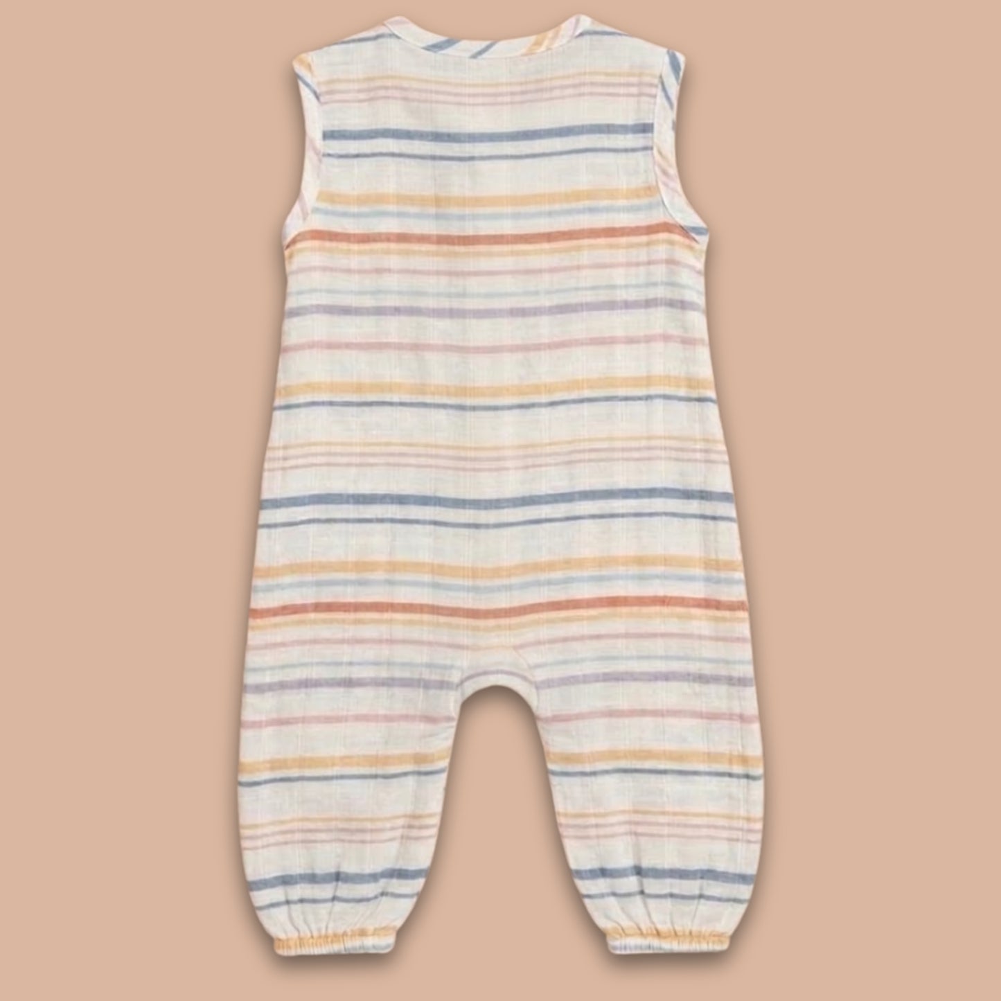Lagoon Life Print Organic Muslin Sleepsuit