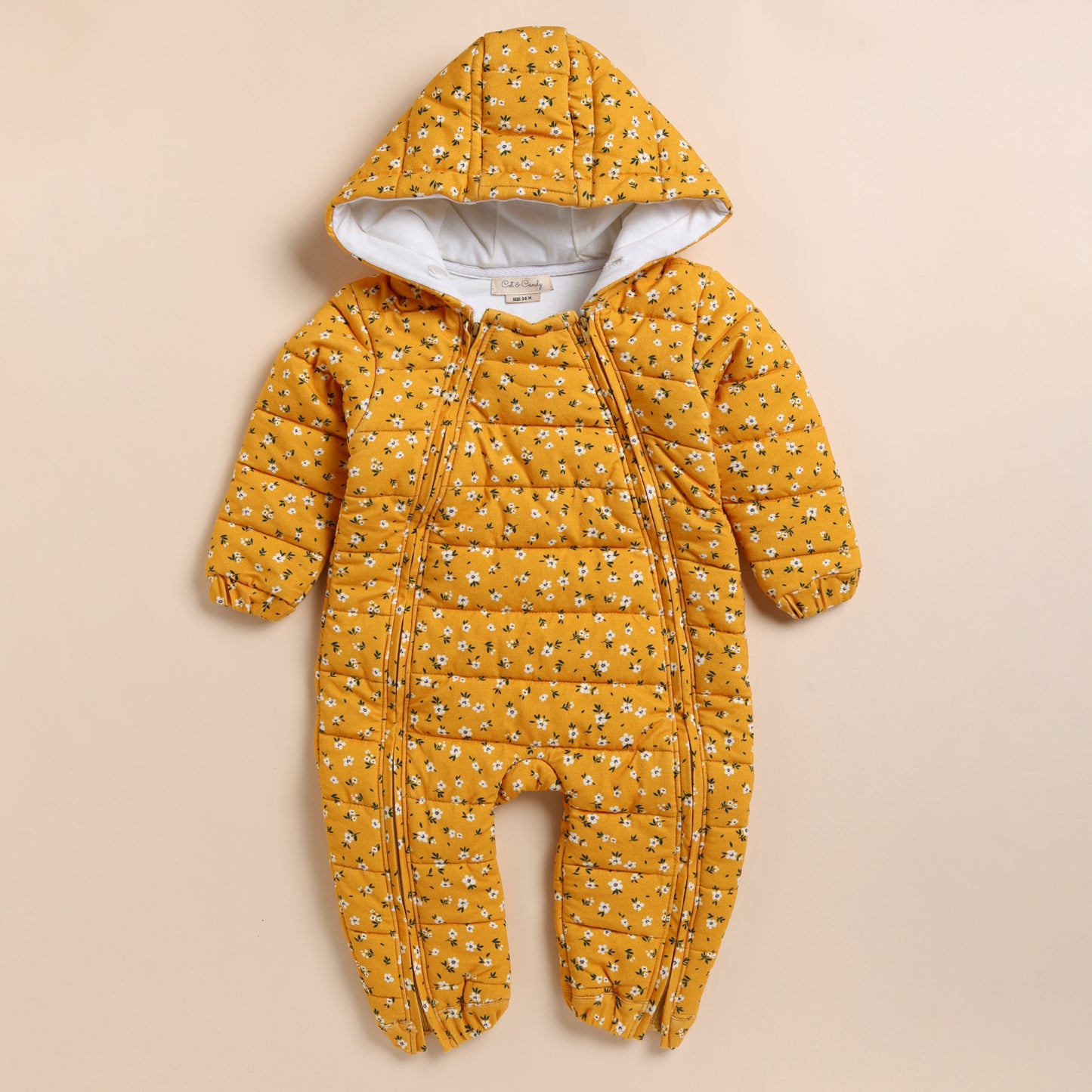 Buy Vintage Floral Baby boys and girls Quilted Sleepsuit Online