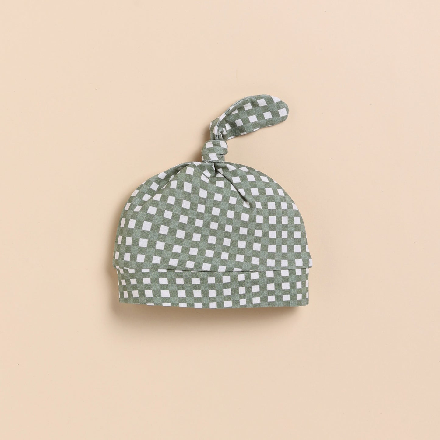 Mineral Gingham Organic Beanie