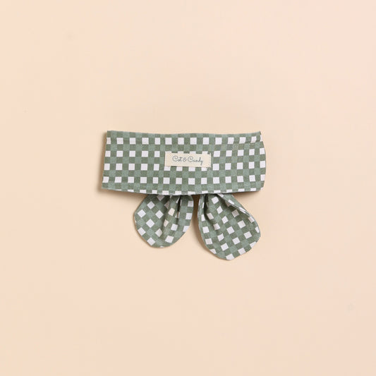 Mineral Gingham Organic Head Band