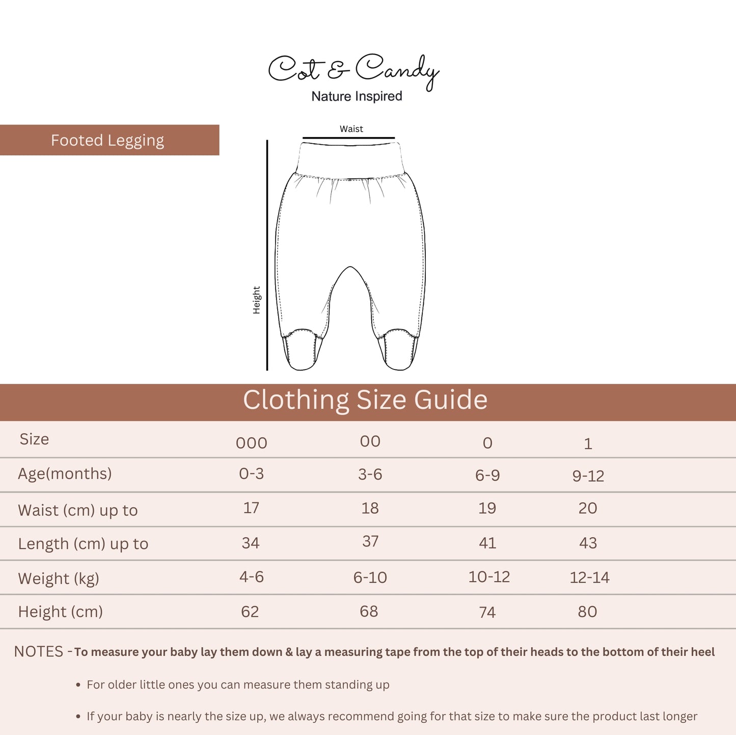 Latte Organic Footed Pant