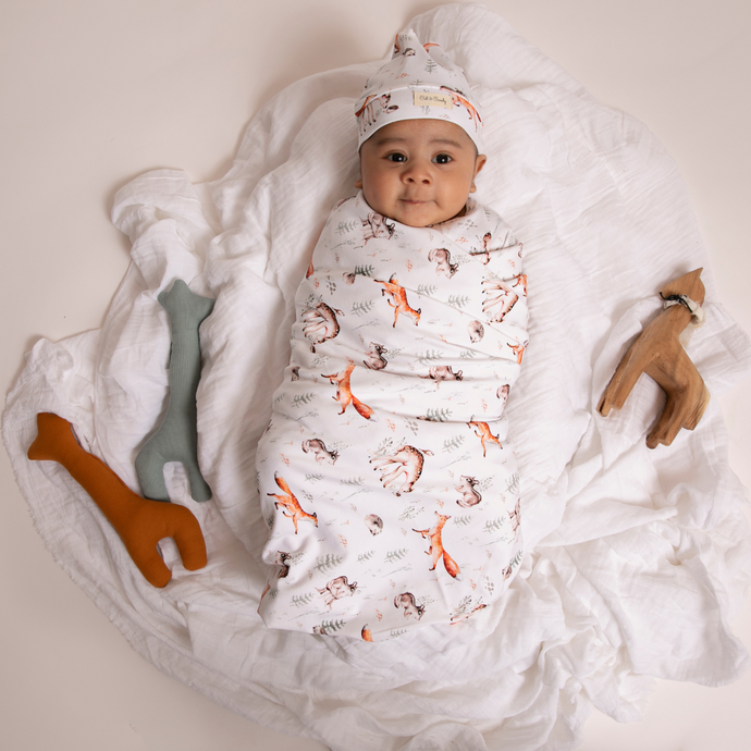 Fox Collection Organic Jersey Swaddle Wrap