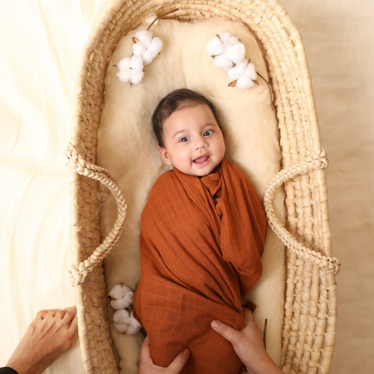 Ginger Organic Muslin Swaddle Wrap